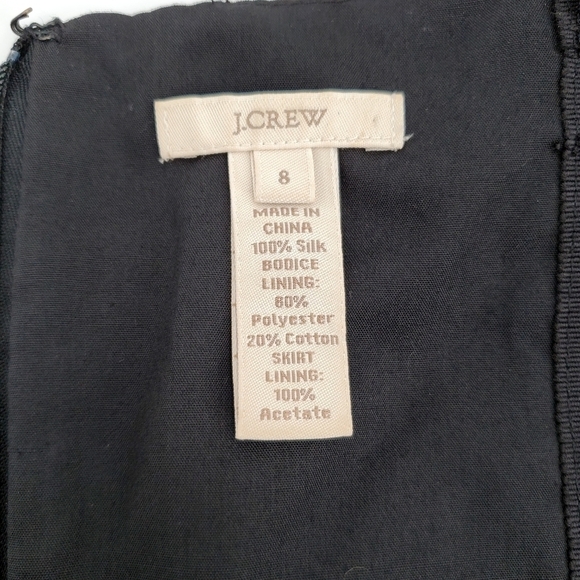 J. Crew Silk Taffeta Gracen Black Strapless Cocktail Dress - Picture 8 of 9